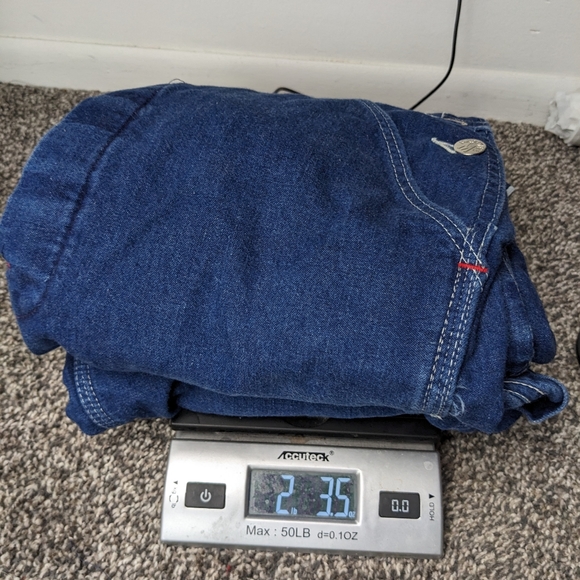 Vintage 1950s Madewell Denim Overalls Flannel Lined Workwear Blue Size 31x34 - Picture 12 of 12